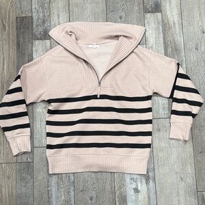 Like New! Striped Half-Zip Sweatshirt